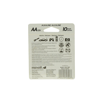 Maxell Alkaline Battery ( AA ), Pack of 10