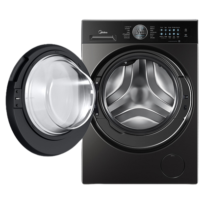 Midea 10kg 1400rpm Quattro Inverter Front-Load Washing Machine, Titanium – MF210W100WB/T-LB