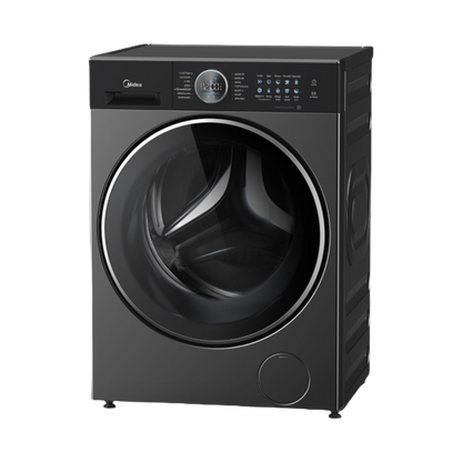 Midea 10kg 1400rpm Quattro Inverter Front-Load Washing Machine, Titanium – MF210W100WB/T-LB
