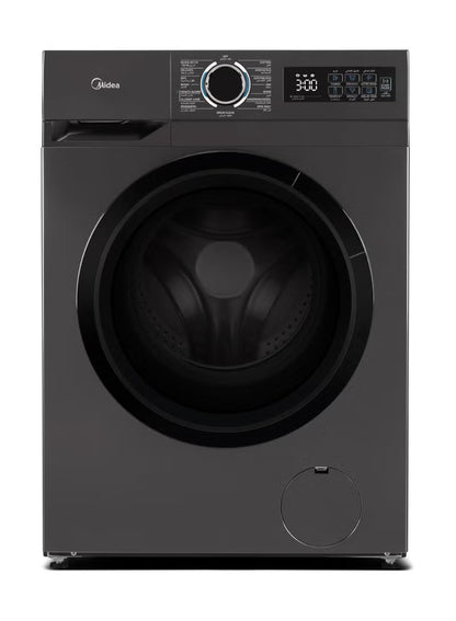 Midea MF110W80B/TGCC 8KG Front Load Inverter Washing Machine 1400RPM Steam HealthGuard Turbo Wash