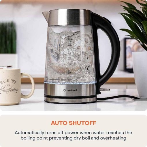 Nutricook NC-GK100 Electric Glass Kettle – 1.7L