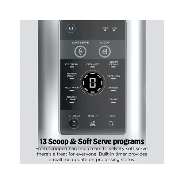 Ninja CREAMi Scoop & Swirl Ice Cream Maker 13-in-1 Programs