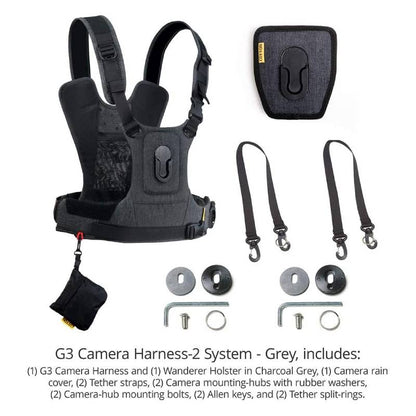 Cotton Carrier - Cotton Carrier G3 Dual Camera Harness for 2 Camera's Gray