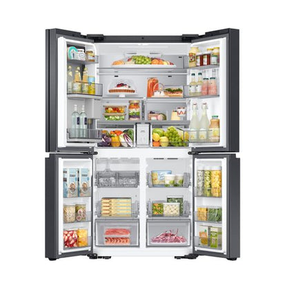 Samsung RF71DG9H0EB1AE T Style French Door Refrigerator with 21.5″ Family Hub, Smart Food Management, 809L, Black.