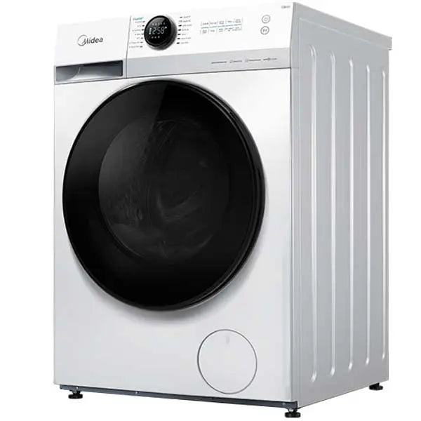 Midea Front Loading Washing Machine, BLDC Motor, Bright LED Indicator, Health Guard, Steam, Washer and Dryer, 1400 RPM, Load 8/6, White