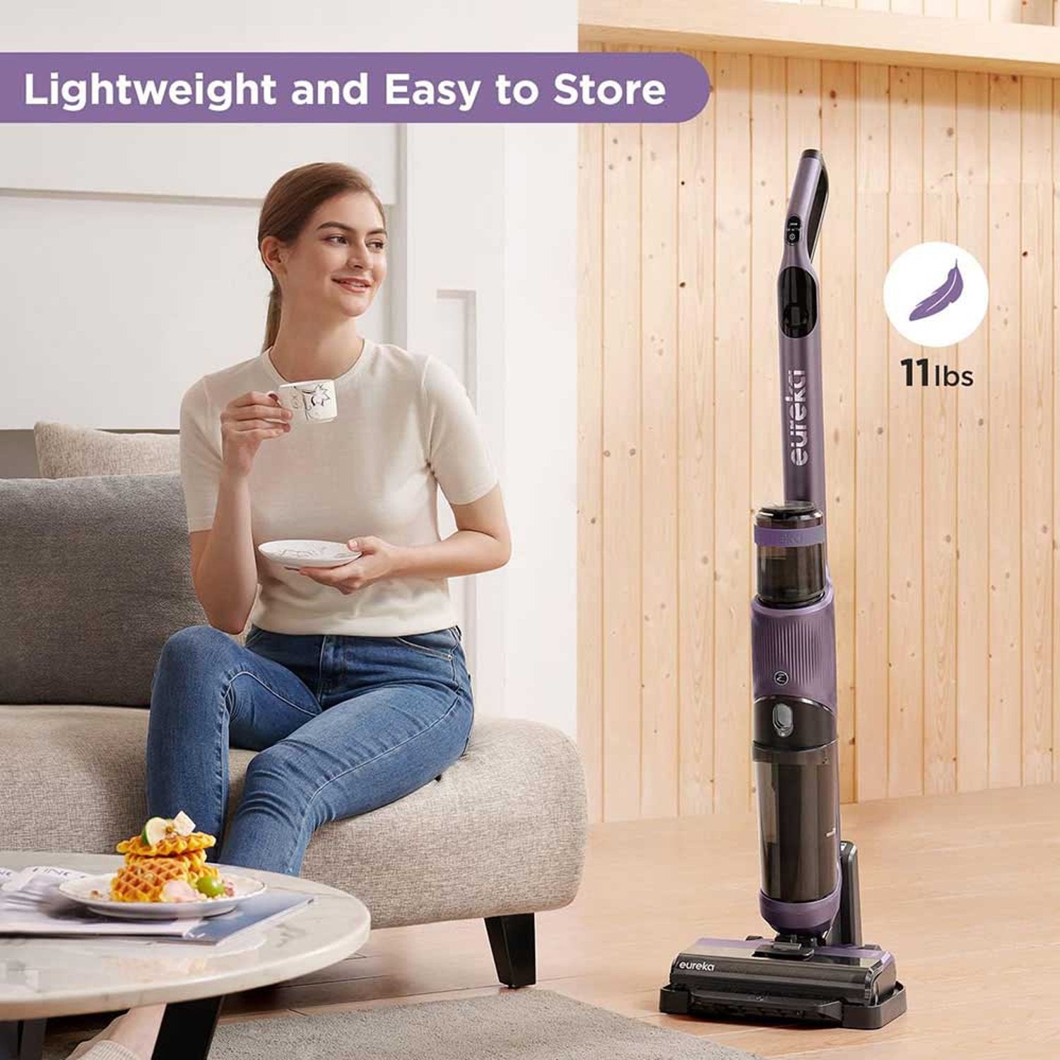 Eureka Cordless Wet & Dry Vacuum Clenaer Black/Purple NEW500