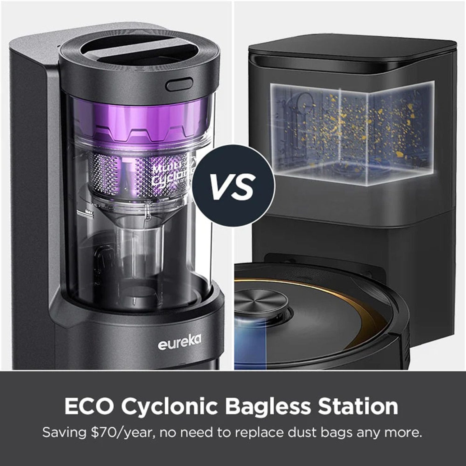 Eureka Robotic Vacuum Cleaner Black/Purple NER E10s