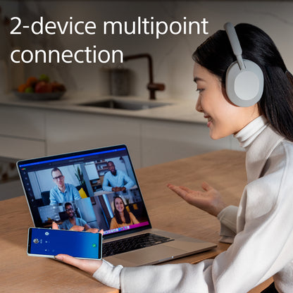 Sony WH-1000XM5 Wireless Industry Leading Noise Canceling Headphones, Silver