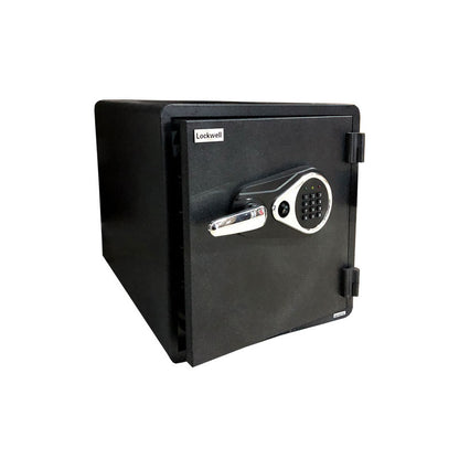 LOCKWELL FIRE SAFE, DIGITAL LOCK, 1 REMOVABLE SHELF, BLACK/SILVER COLOR, 1818E
