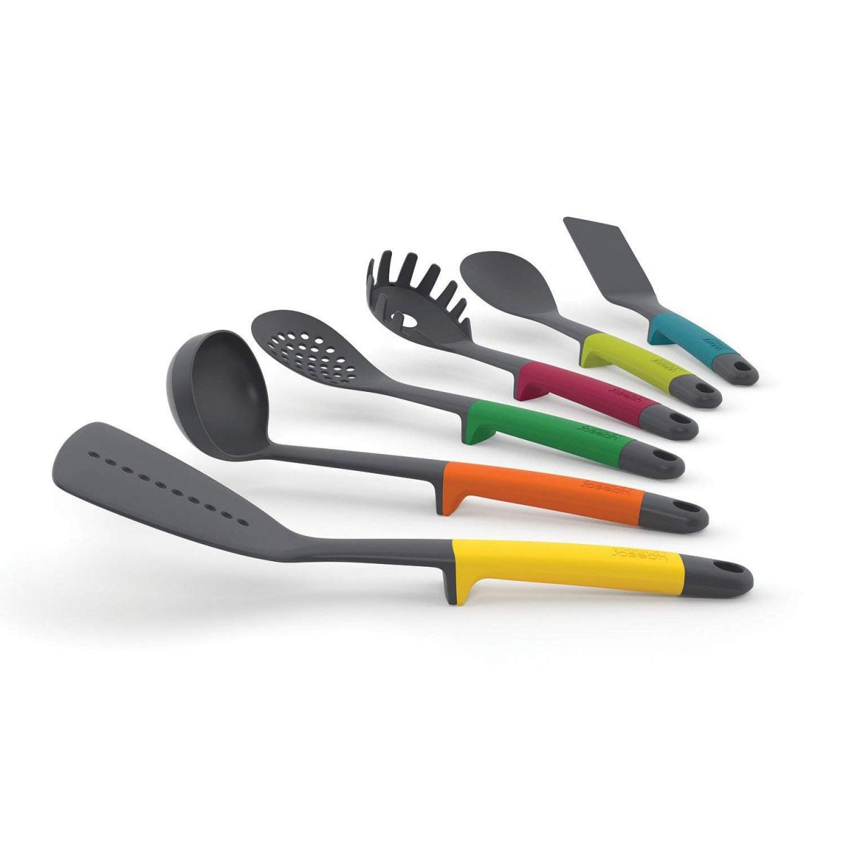Joseph Joseph 6 Pieces Kitchen Utensil Set with Storage Carousel, Multicolor