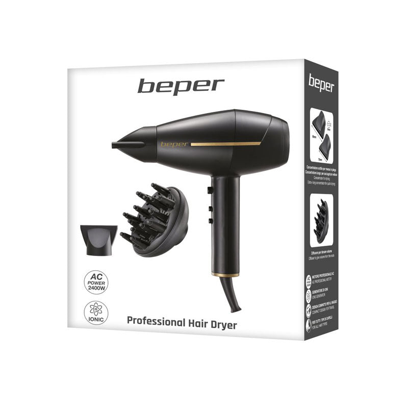 Beper Professional AC motor hair dryer with compact and modern design