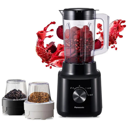 Panasonic 1.45 Liter Blender, 2 Dry Mill For Grinding, Plastic Jug, Stainless Steel Blade,  Black – MX-CP3121KTN