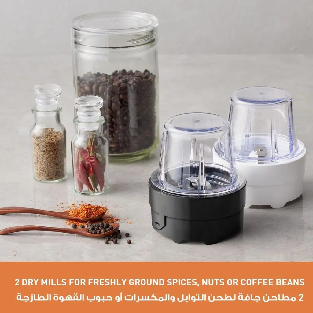 Panasonic 1.45 Liter Blender, 2 Dry Mill For Grinding, Plastic Jug, Stainless Steel Blade,  Black – MX-CP3121KTN