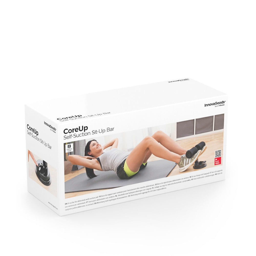 InnovaGoods Sit-Up Bar For Abdominals With Suction Pad And Exercise Guide Coreup, V0103172