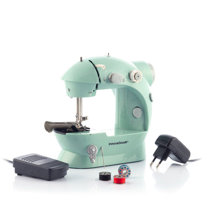 InnovaGoods Mini Portable Sewing Machine With Led, Thread Cutter And Accessories Sewny, V0103326