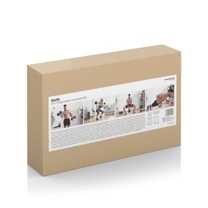 InnovaGoods 6-In-1 Set Of Adjustable Weights With Exercise Guide Sixfit, V0103361