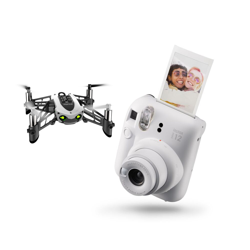 Fujifilm Instax Mini 12 Instant Camera + Parrot Mambo Fly Mini Drone