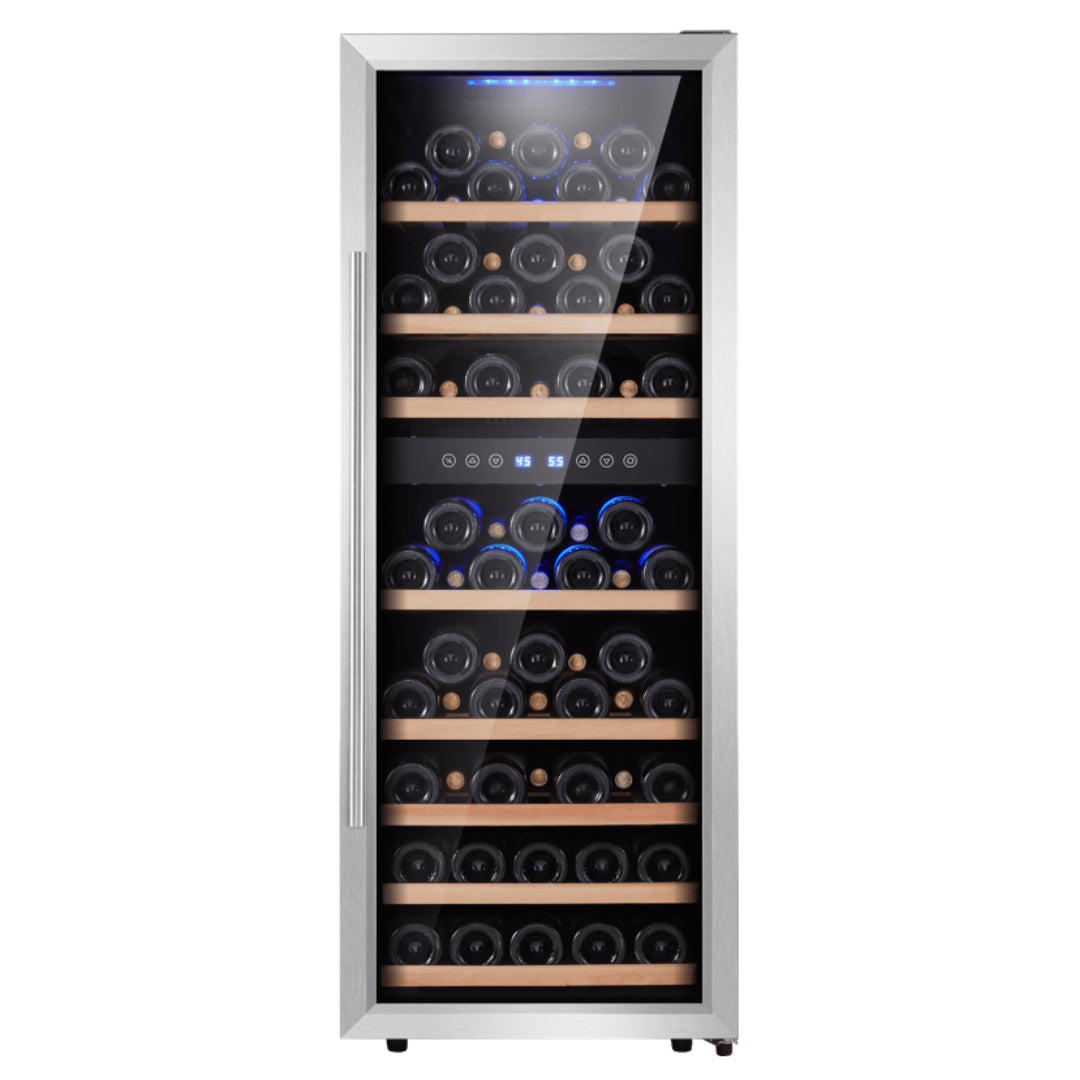 73 Bottles Dual Zone Wine Cooler – Carillo Stainless