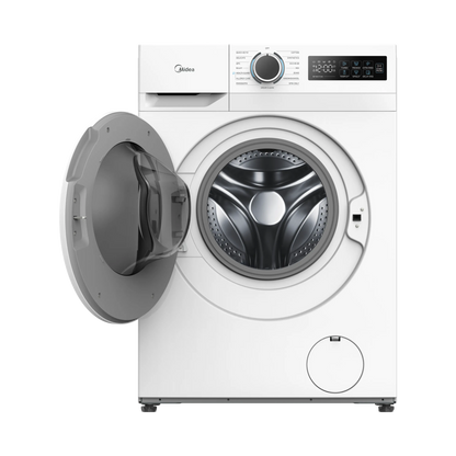 Midea MF110W80B/WGCC 8KG Front Load Inverter Washing Machine 1400RPM Steam HealthGuard Turbo Wash