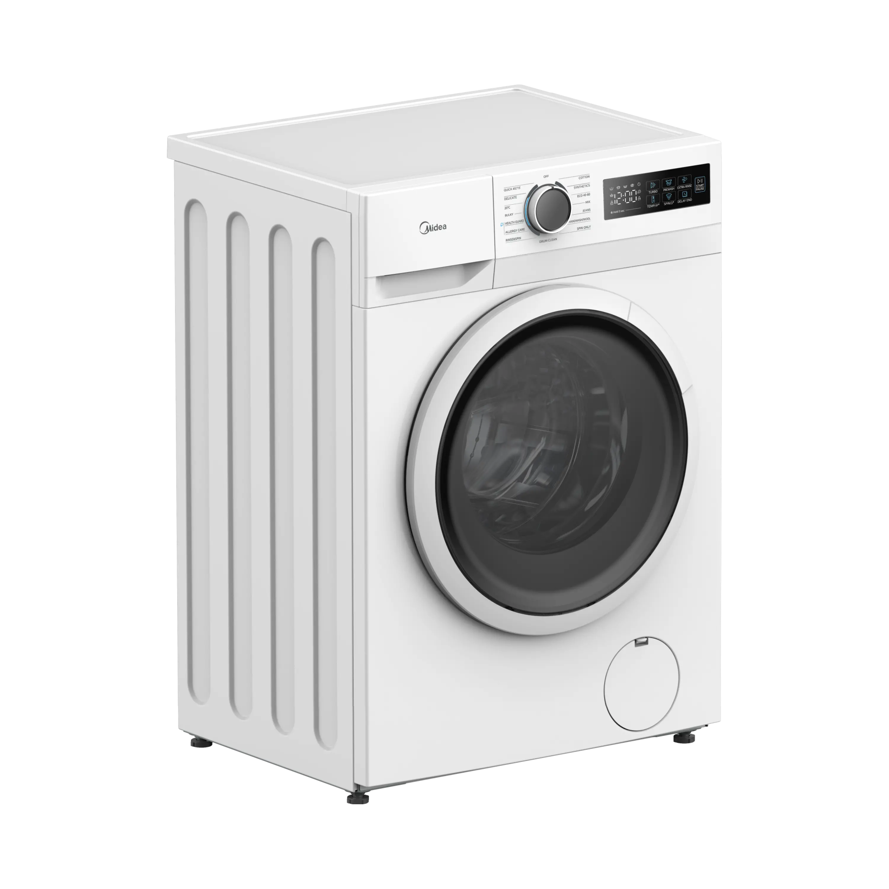 Midea MF110W80B/WGCC 8KG Front Load Inverter Washing Machine 1400RPM Steam HealthGuard Turbo Wash