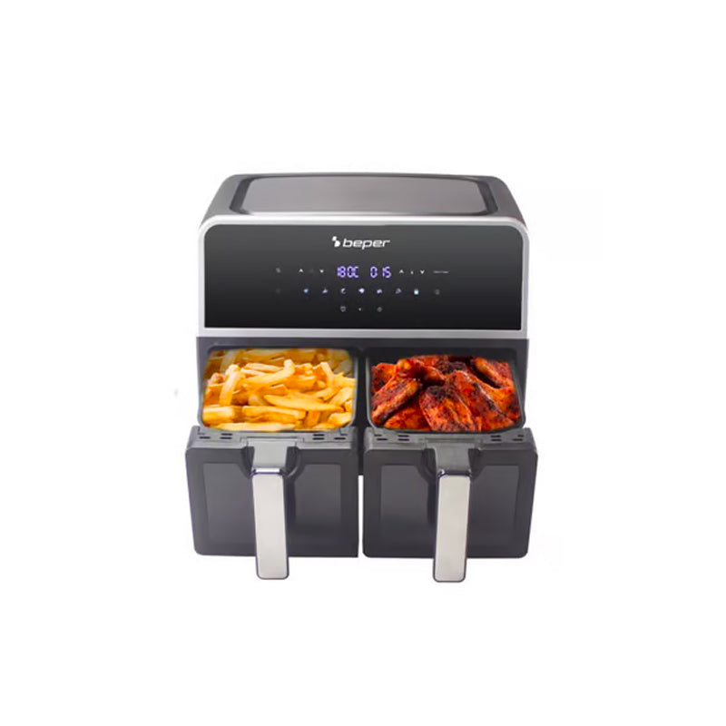 Beper 9 Liter Double Basket Air Fryer, P101FRI090
