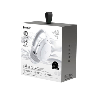 Razer - Barracuda X 2022 Edition Wireless Stereo Gaming Headset for PC, PS5, PS4, Switch, and Mobile - Mercury White