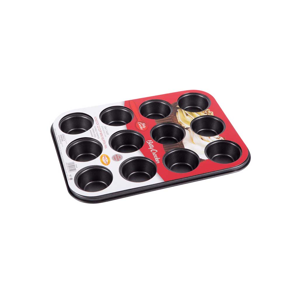 Betty Crocker – 12 cup mini muffin pan 25.5 x 19.5 x2.1 cm – #BC1008
