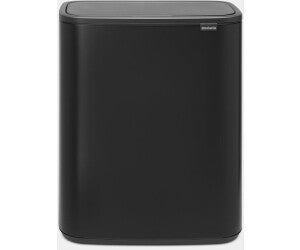 Brabantia Bo Touch Bin 60 litre, Plastic Bucket,Matt Black