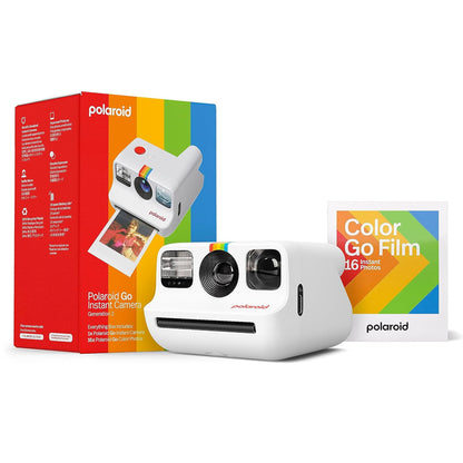 Polaroid Go Instant Camera Generation 2 - White + Film Bundle (16 Photos Included)