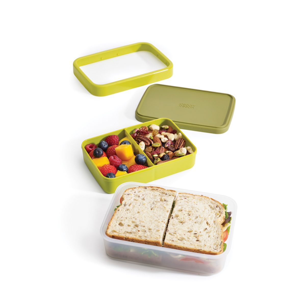 Joseph Joseph GoEat Compact 2-in-1 Lunch Box, Green