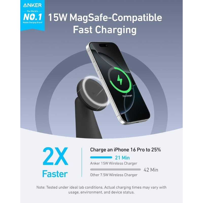 Anker MagGo Wireless Charger (2-in-1, Dock Stand)
