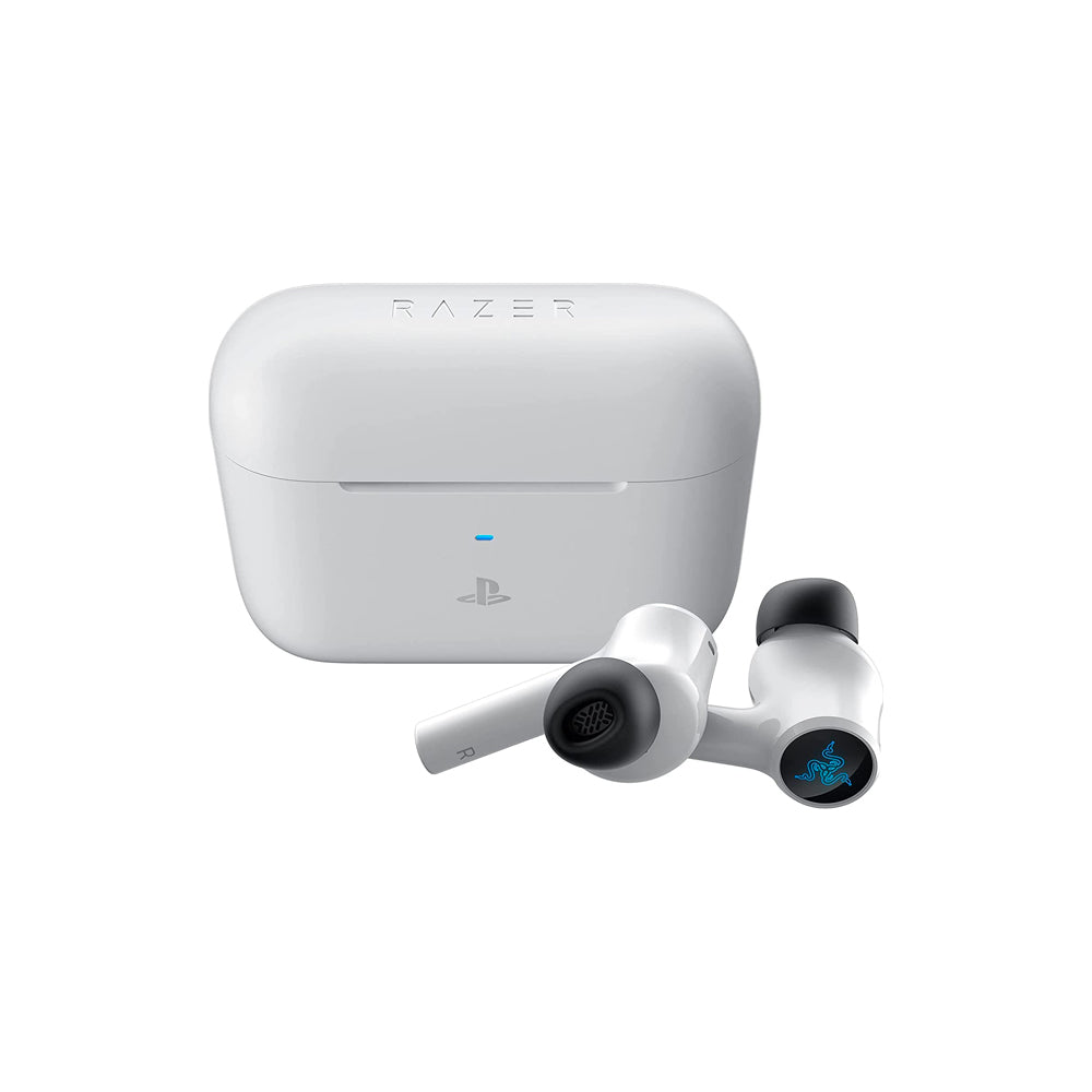 Razer Hammerhead HyperSpeed - Wireless Multi-Platform Gaming Earbuds for PlayStation (HyperSpeed Wireless, Active Noise Cancellation, Bluetooth 5.2, Up to 30 Hours of Battery Life) White