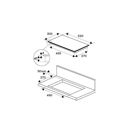 La Germania - 30 cm vitroceramic hob