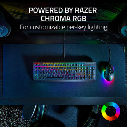 Razer BlackWidow V4 X - Mechanical Gaming Keyboard: Green Switches Tactile & Clicky