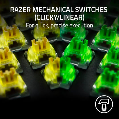 Razer BlackWidow V4 X - Mechanical Gaming Keyboard: Green Switches Tactile & Clicky
