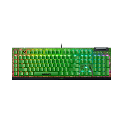 Razer BlackWidow V4 X Minecraft Edition Mechanical Gaming Keyboard – Full-Size RGB Wired with Clicky Green Switches