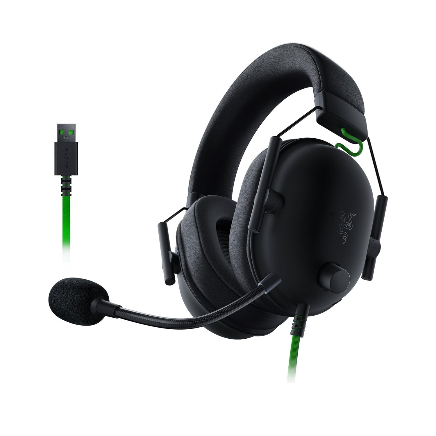 Razer BlackShark V2 X USB - Wired Esports Headset (Triforce 50 mm Drivers, Noise Cancellation, 240g Ultra-Light Build, Memory Foam Cushions, 7.1 Surround Sound) Black