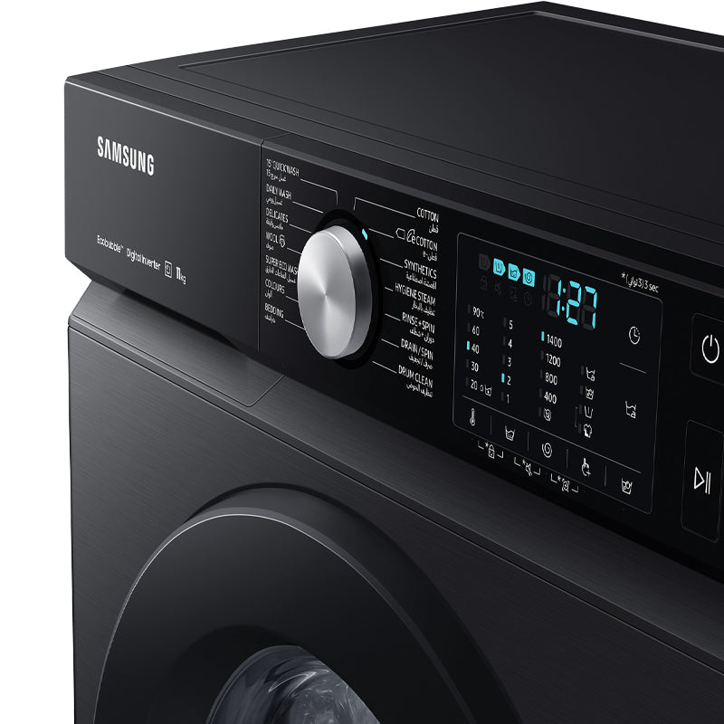 Samsung Washing Machine Steam Inverter Eco Bubble 11kg - Black