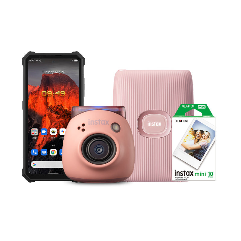 Fujifilm Instax PAL Digital Camera with Mini Link 2 Printer Bundle + Tesla Explr 9 Android Mobile