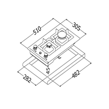 Flora FLBH10-CTSFSB-J31X Built In hob 30cm Stainless steel.