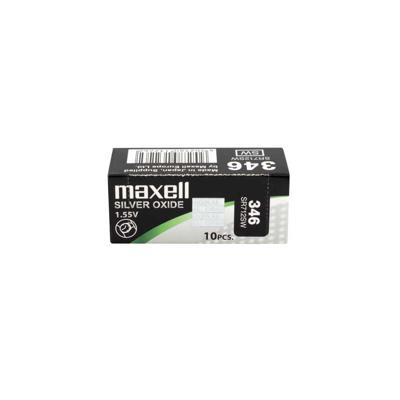 Maxell Mercury Free Batteries SR712SW (346), Pack of 10