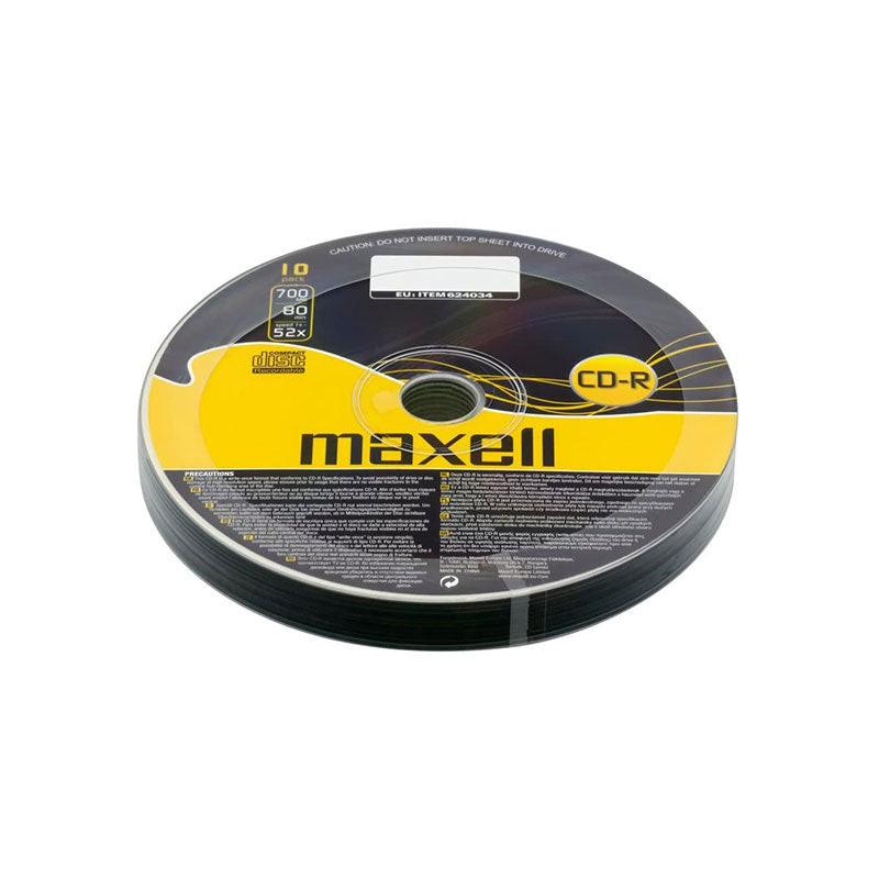 Maxell? CD-R CDR 52x Speed 700 MB 80 Min 10 Pieces 10pcs Blank Discs 10 CDs Pack