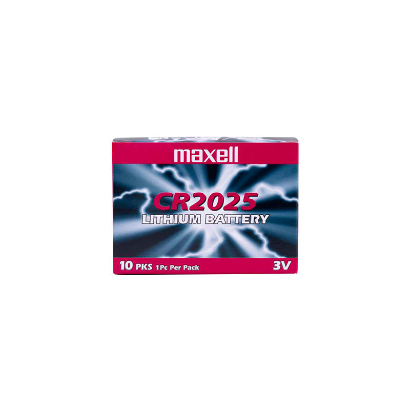Maxell Coin Cell Batteries CR2025, Pack of 10