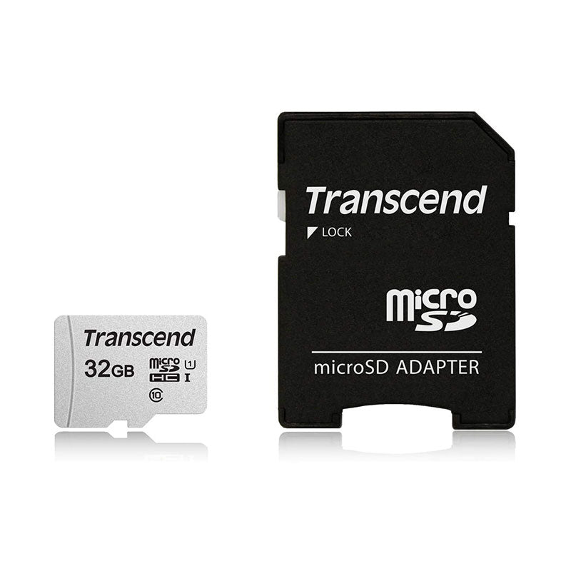 Transcend 32GB 300S UHS-I microSDXC Memory Card with SD Adapter