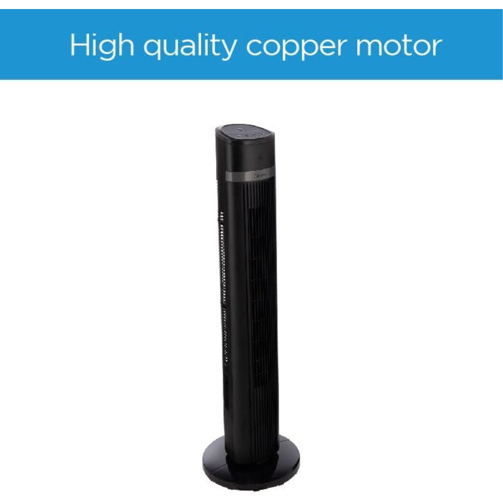 Midea Tower Fan - 5 Speeds, 3 Wind Modes, MID-MFZ100R0B
