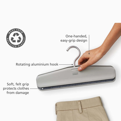 Joseph Joseph Orderly™ Easy-grip Set of 2 Ecru Skirt & Trouser Hangers