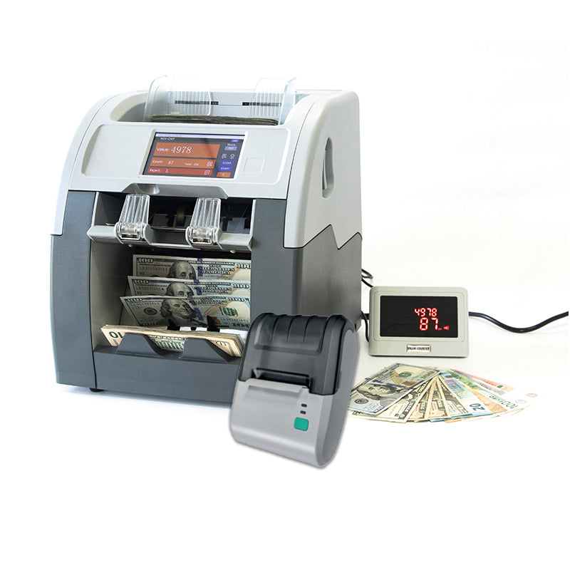 DUAL POCKET Currency Sorting Machine GBS3500 + Free Printer & Remote Display