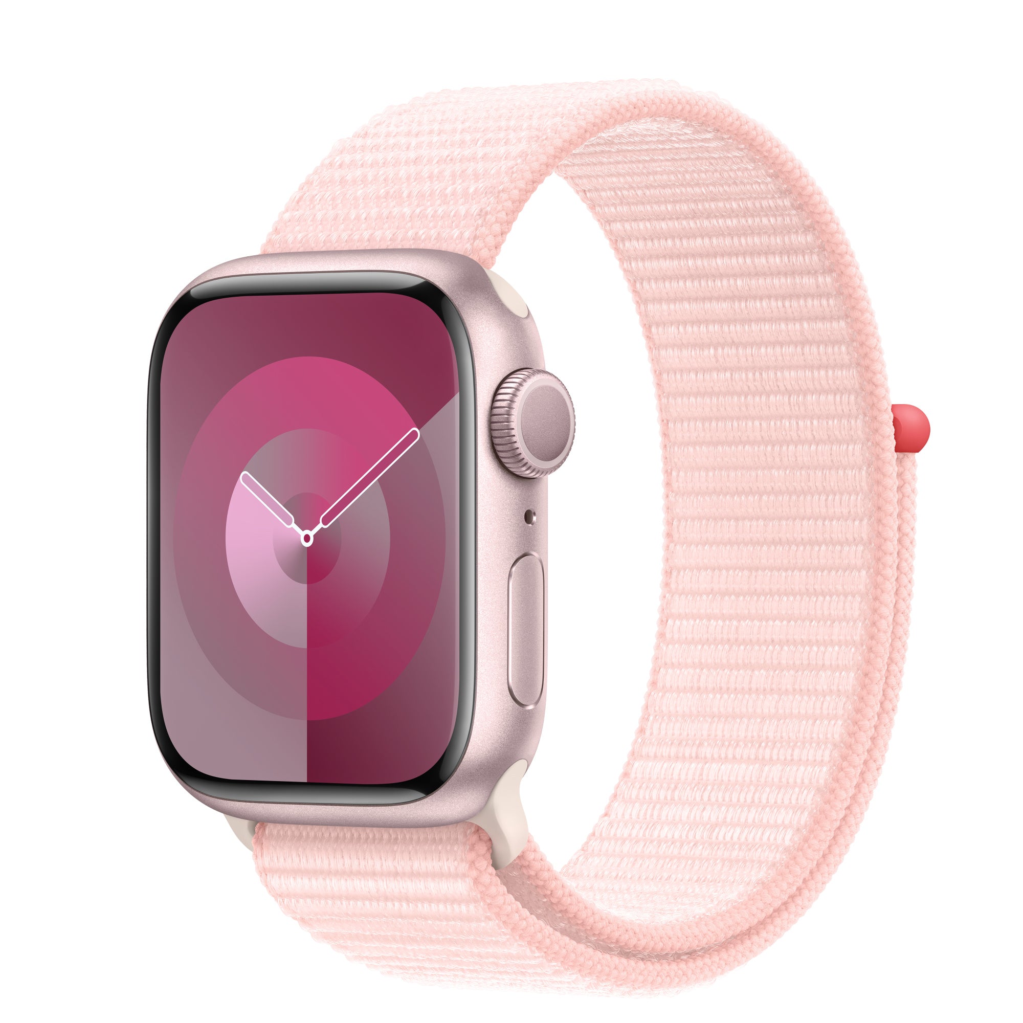 Apple Watch Series 9 GPS 41mm Pink Aluminium Case With Light Pink Sport Loop