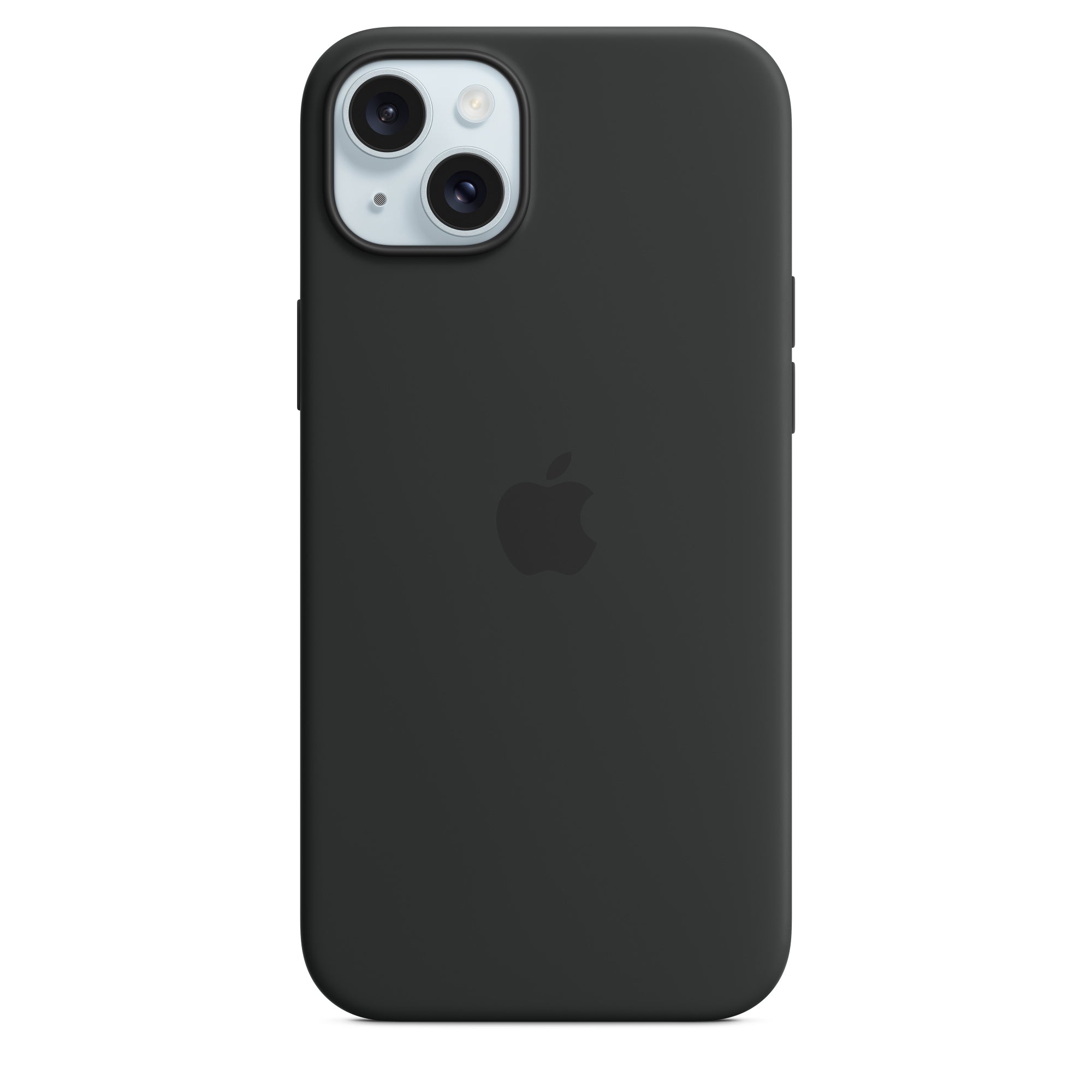 Apple iPhone 15 Plus Silicone Black Case with MagSafe