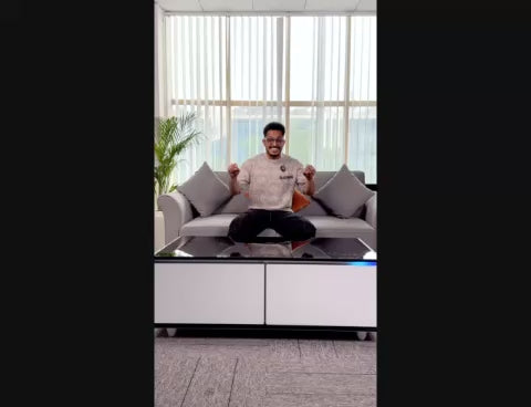 EchoChill Smart Coffee Table with Fridge & Bluetooth Speaker